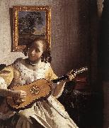 VERMEER VAN DELFT, Jan The Guitar Player rqw China oil painting reproduction